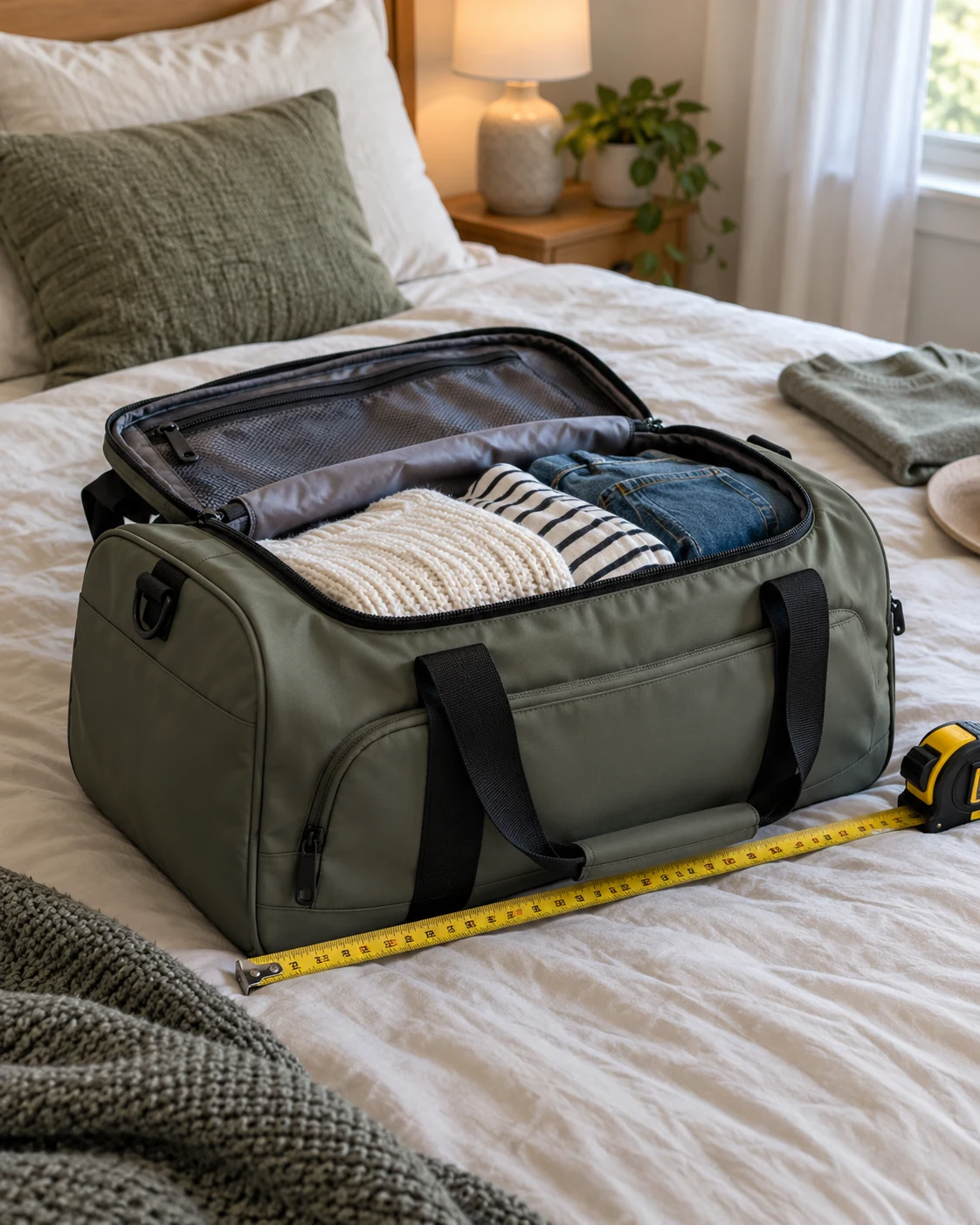 Illustrative concept: measure the loaded bag rather than its empty promise.