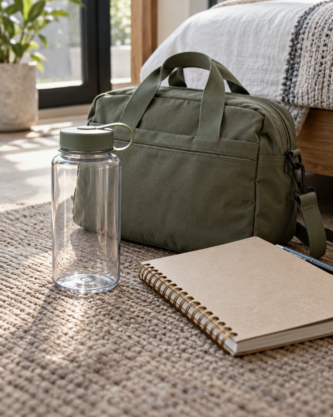 Illustrative concept: choose a bottle around refill access.