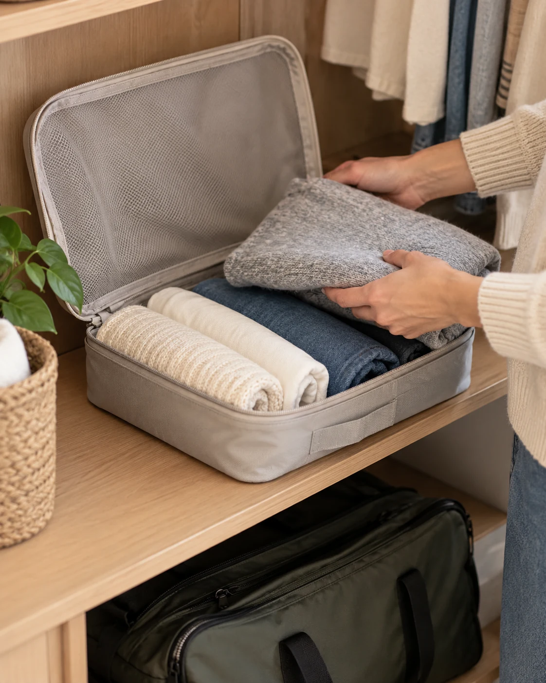 Illustrative concept: unpack by moving one category.