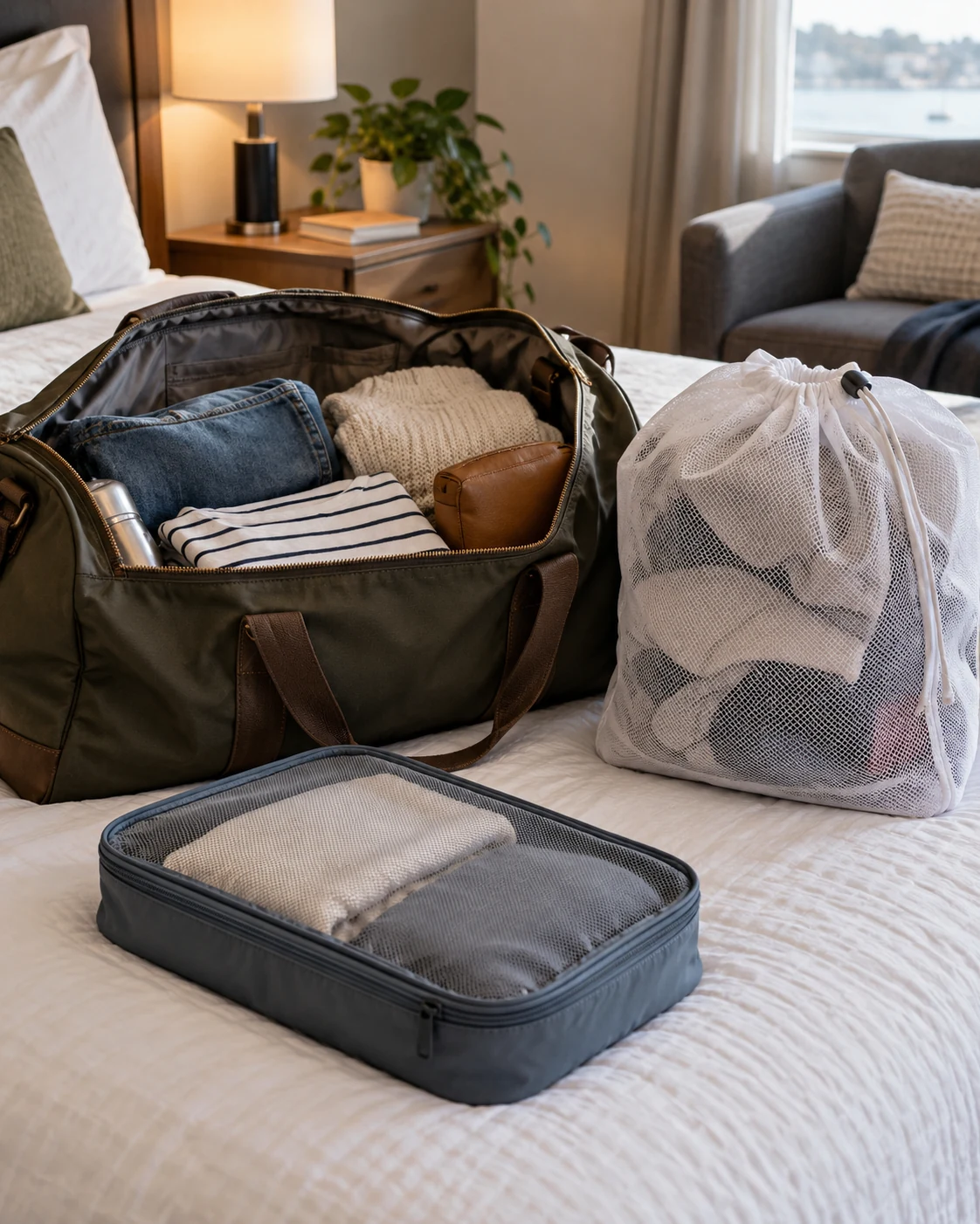 Illustrative concept: separate laundry before it spreads.
