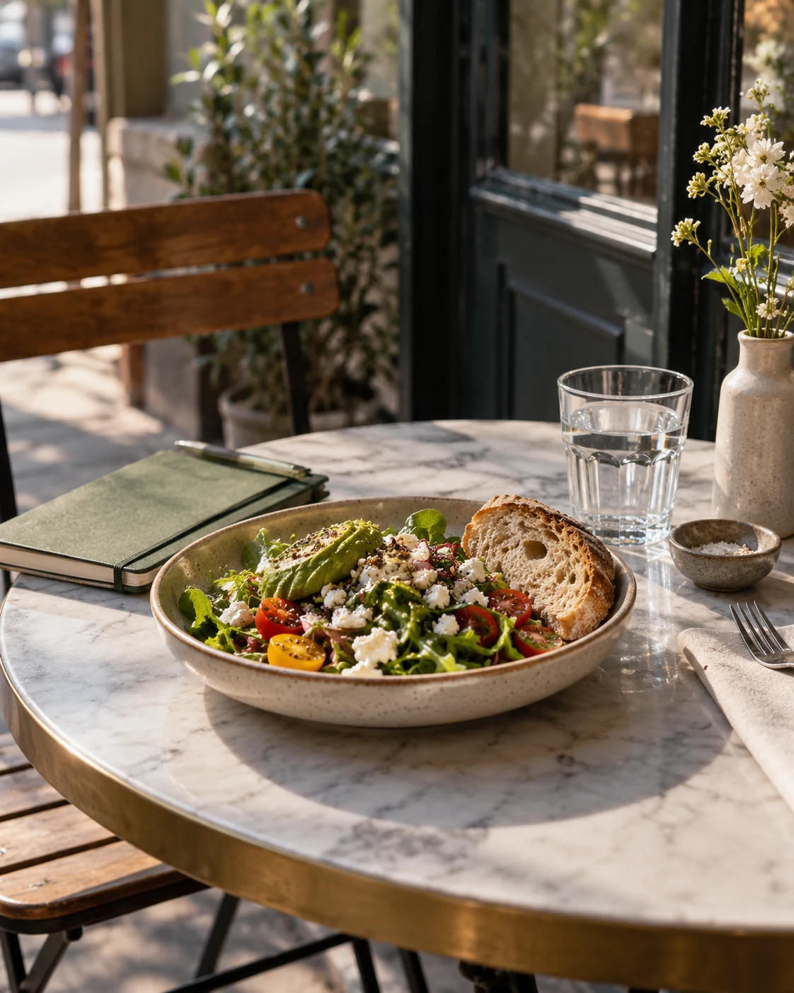 Illustrative concept: make room for an ordinary meal.